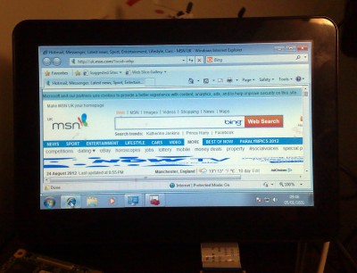 This is using the pata ssd, touchscreen works but no right click, probably needs a driver